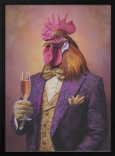 Rooster In a Purple Tuxedo Poster