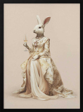 Rabbit In a Haute Couture Dress Poster