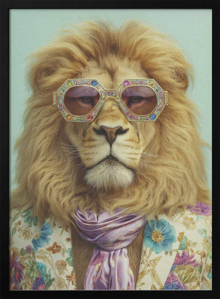 Groovy Lion Poster