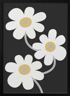 White Flowers In the Dark Poster