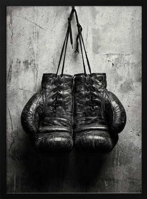 Retro Boxing Gloves Poster