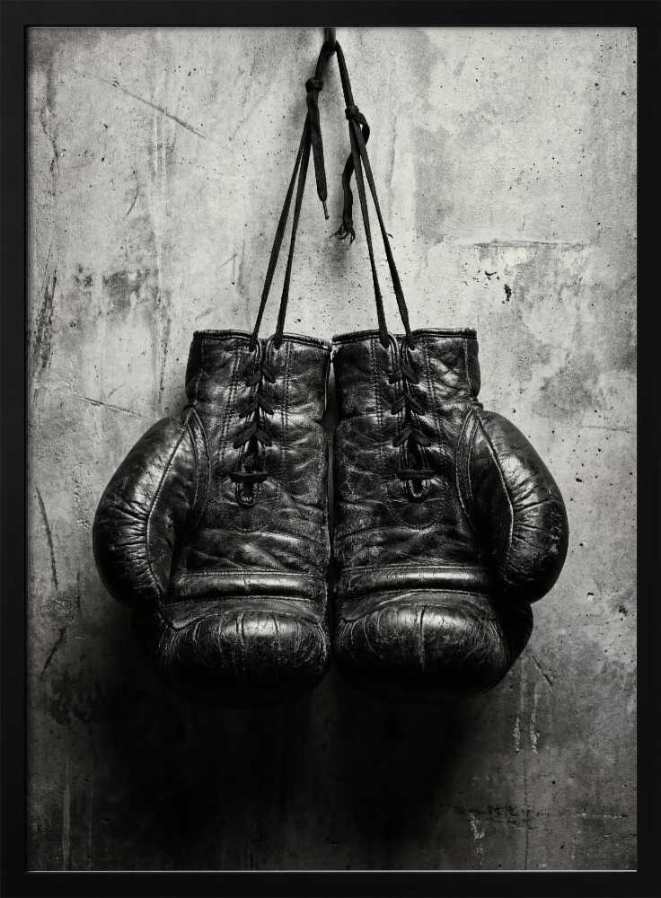 Retro Boxing Gloves Poster