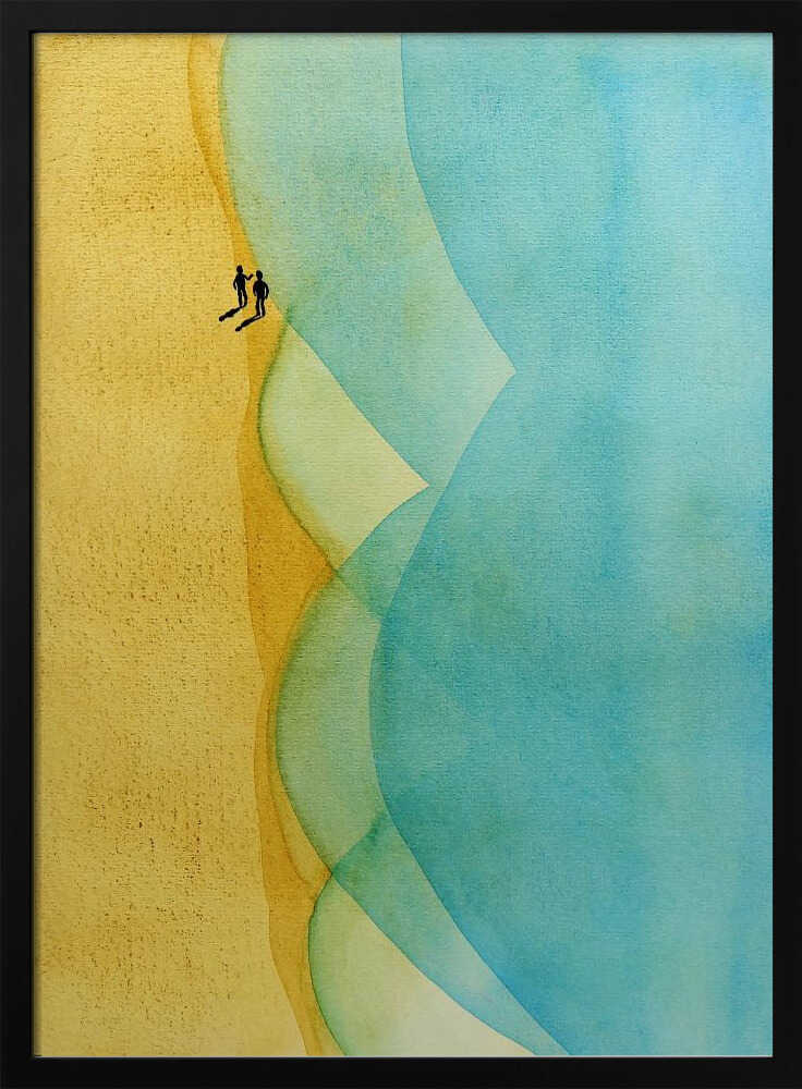 Relaxed Beach Walk Along the Sea Poster