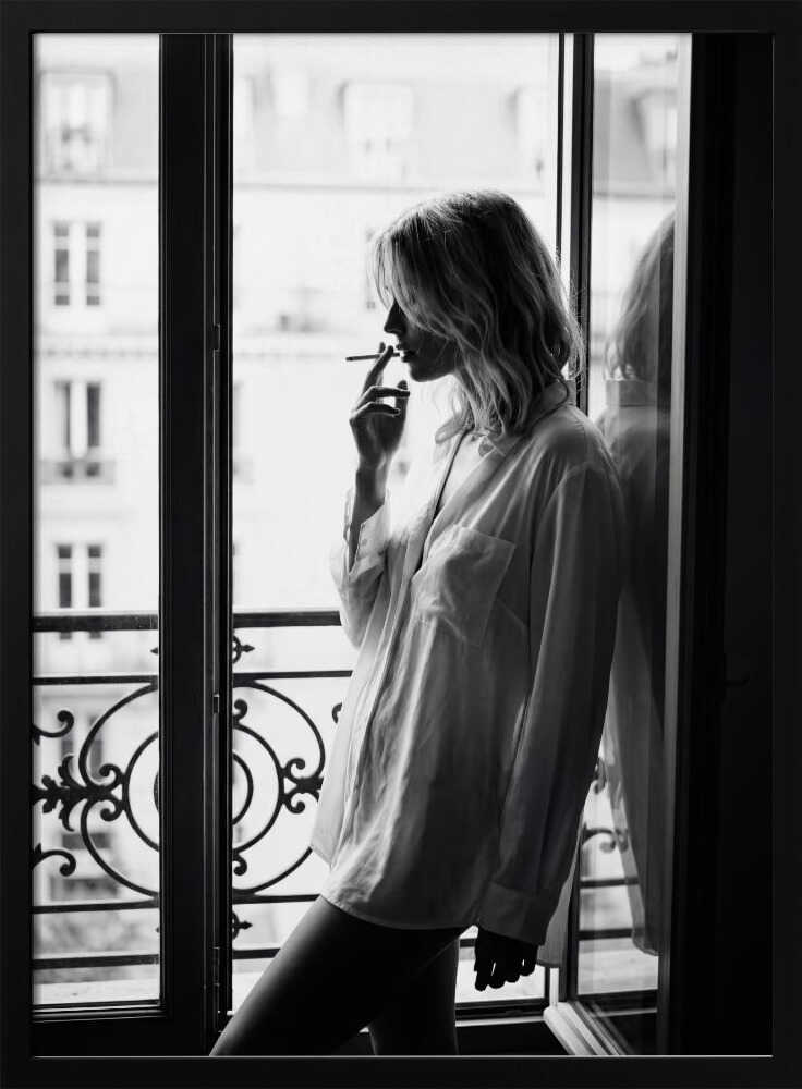 Smoking By the Window Poster