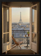 Parisian Balcony View Poster