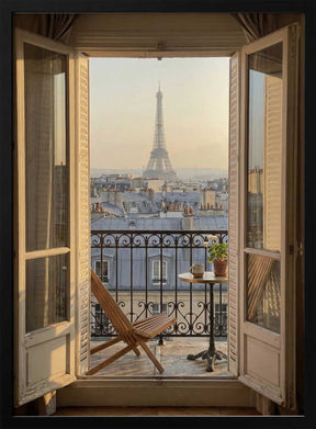 Parisian Balcony View Poster