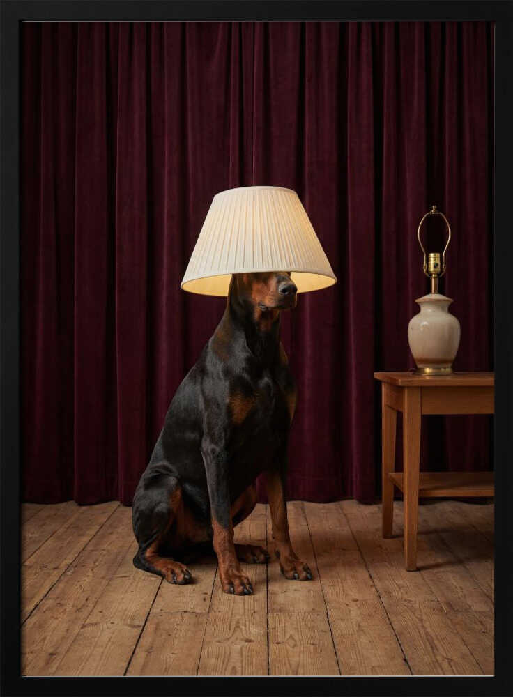 The Doberman Lamp Poster