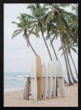 Surfboards On the Beach Poster