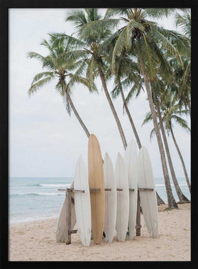 Surfboards On the Beach Poster