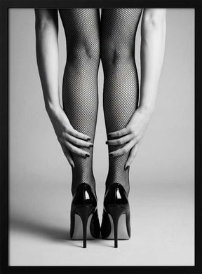 High Heels and Fishnet Stockings Poster
