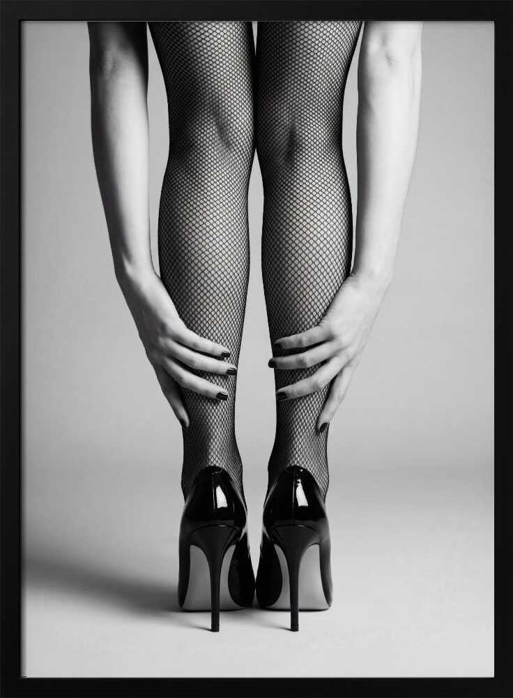 High Heels and Fishnet Stockings Poster