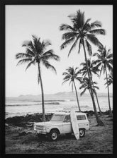 At the Beachbw Poster