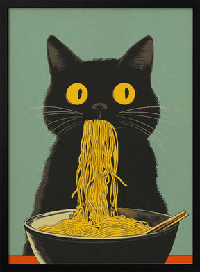 Noodle Cat No 5 Poster