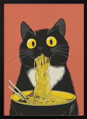 Noodle Cat No 6 Poster