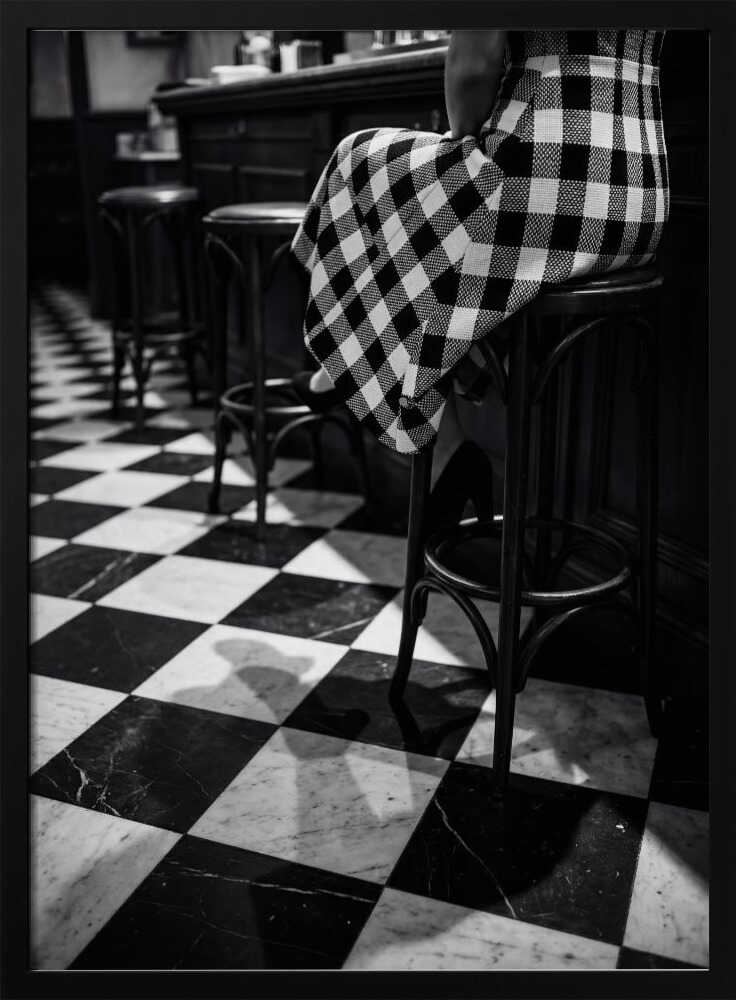 Checkered Pattern Bar Poster