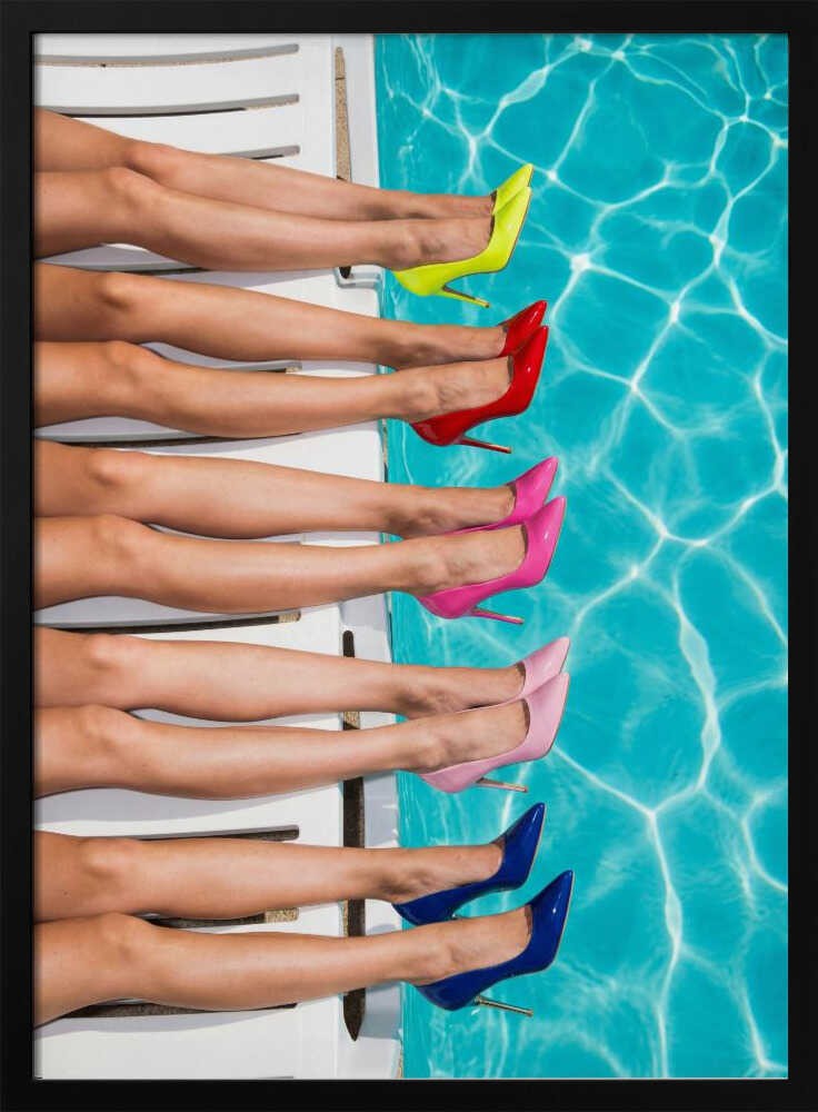High Heels By the Pool Poster