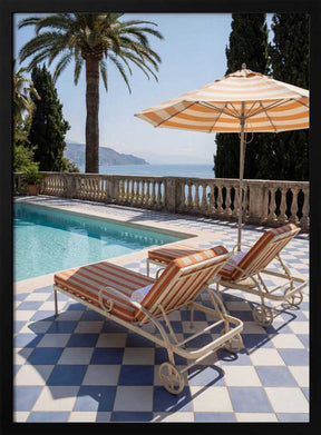 Sunbeds At the Beach Villa Poster