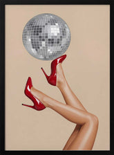Stiletto Heels and Disco Ball Poster