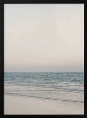 Warm Serene Beach Landscape Clear Sky Poster