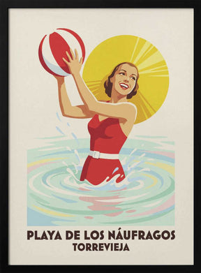 Retro Beach Ball Fun – art print by Andreas Magnusson