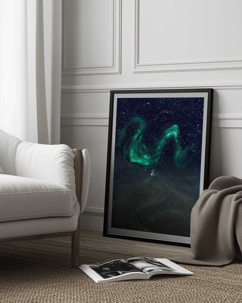 Under the Northern lights Poster