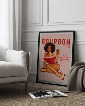 Babes of Bourbon Vol 8 Vintage Pinup Girl With Afro Poster