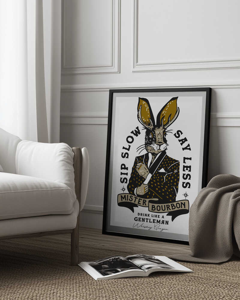 Mister Bourbon Jackalope In Smoking Jacket Poster
