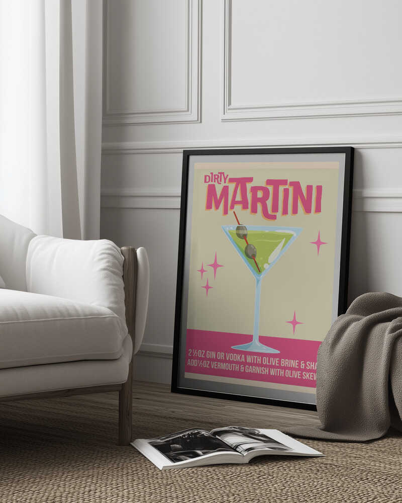Dirty Martini Cocktail 01.png Poster