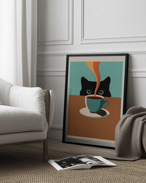 Cat &amp; Coffee Poster