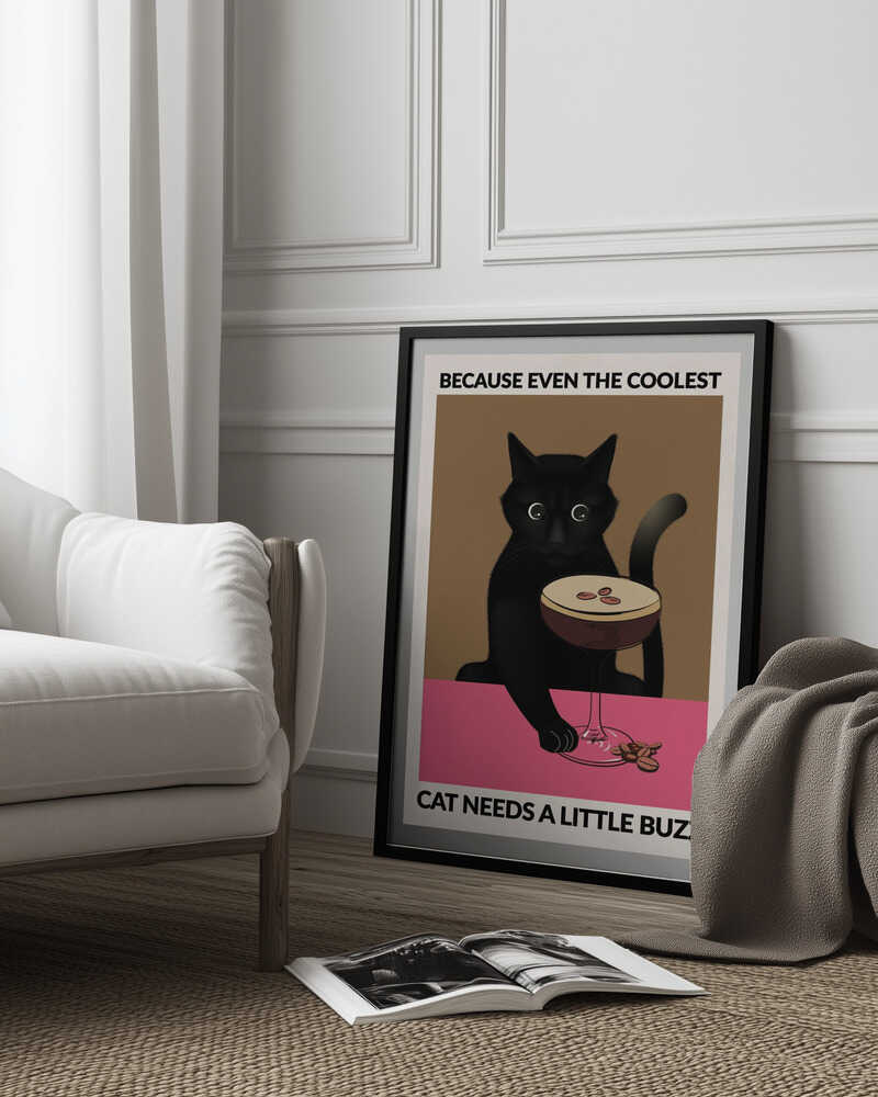 A4 Cat & Espresso 01.png Poster