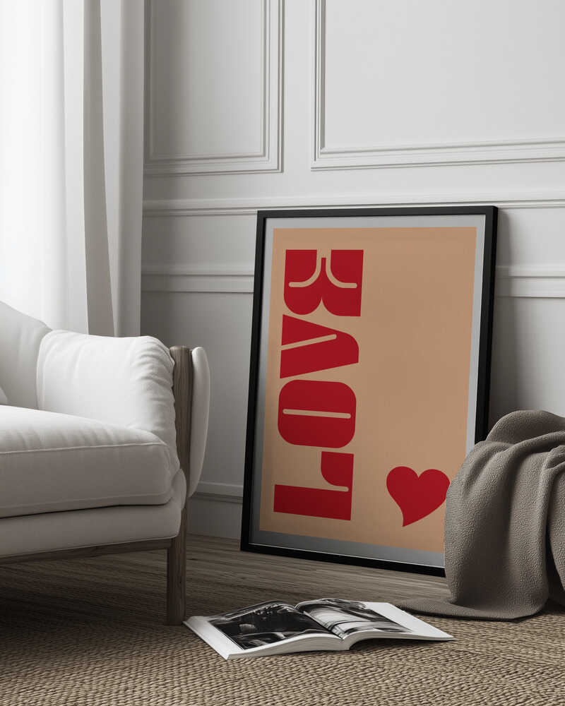 Red Bold Lettering Poster