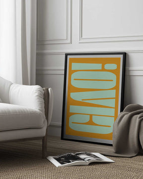 Mint Orange Harmony Poster