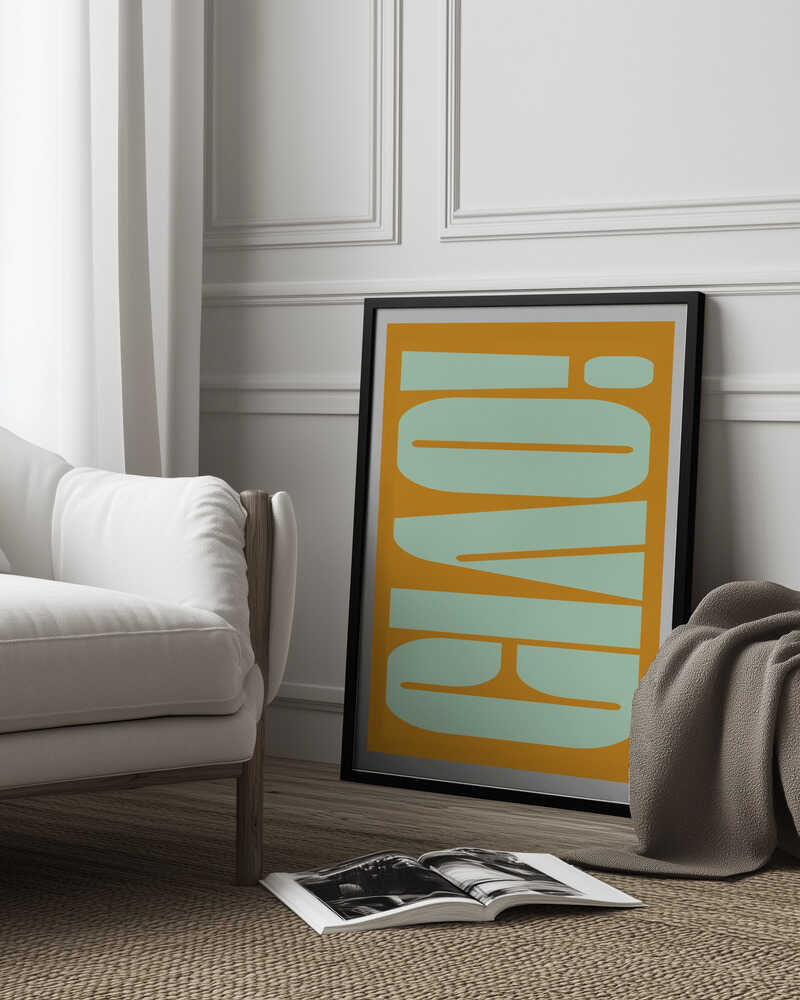 Mint Orange Harmony Poster