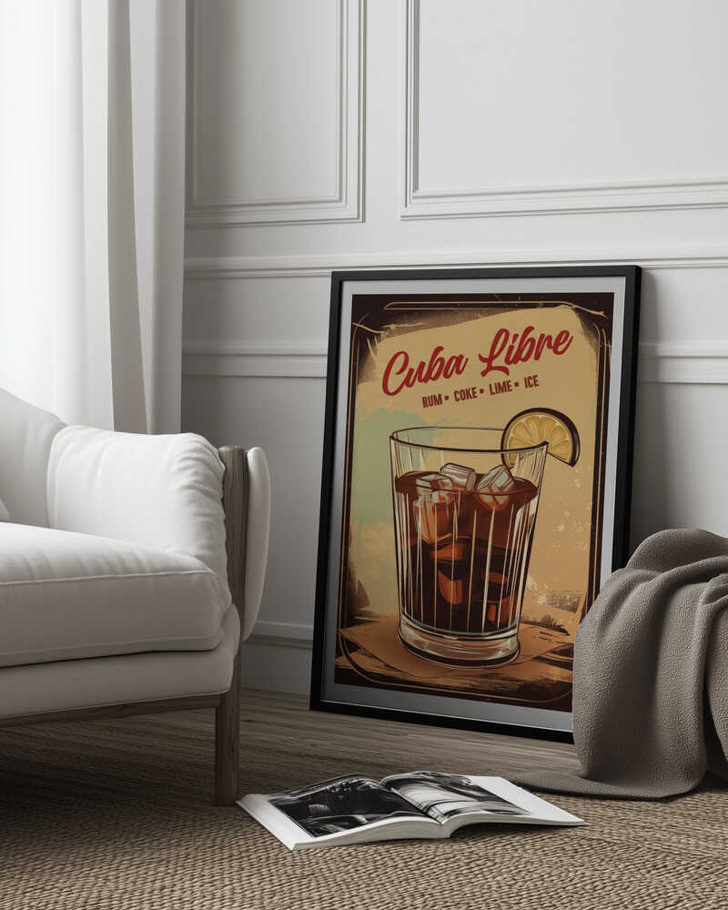 Cuba Libre Cocktail Poster