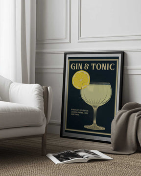 Vintage-style Gin And Tonic Artwork Poster