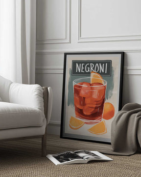 Vibrant Negroni Cocktail Poster