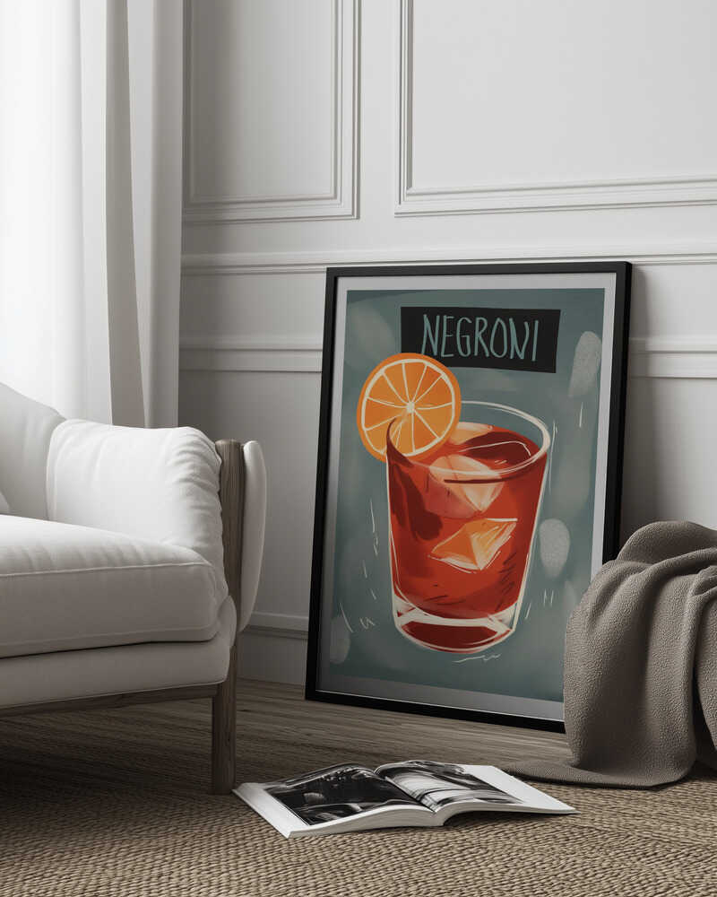 Sunset in a Glass Poster