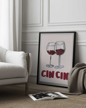 Wine Glass Cheers Poster
