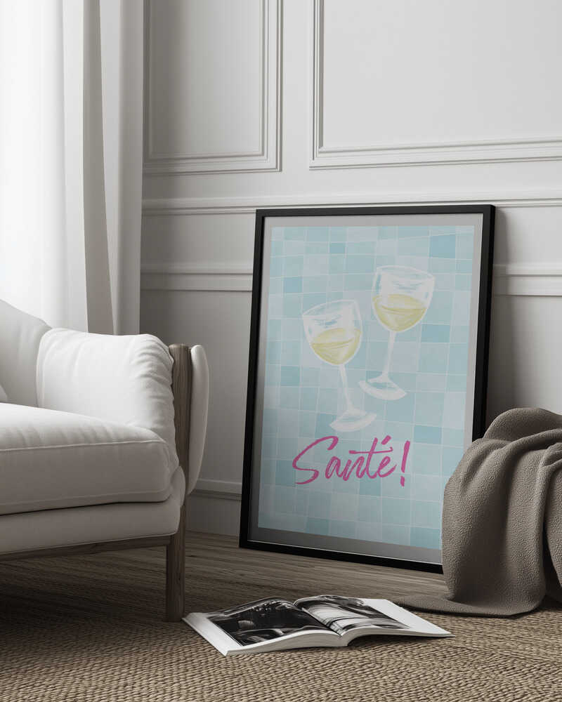 Two Glasses of Wine Poster