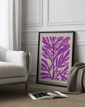 The Tree Branch with Purple Leaves Poster