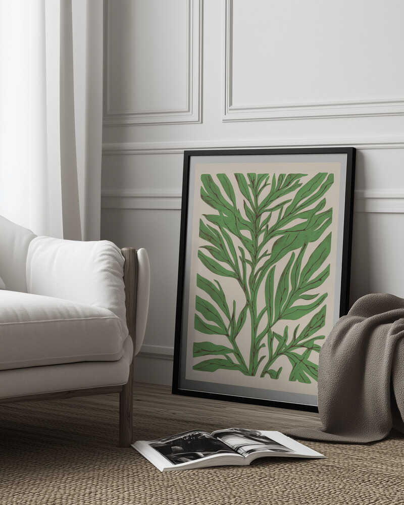 The Tree Branch with Green Leaves Poster