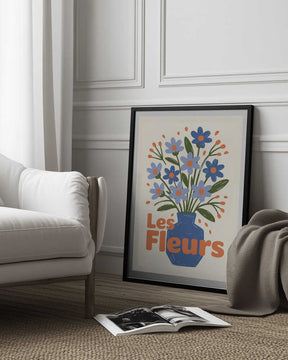 Charming Blue Blooms Poster