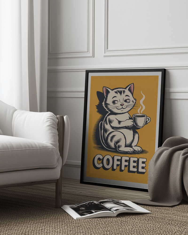 Cat Brew Delight Poster