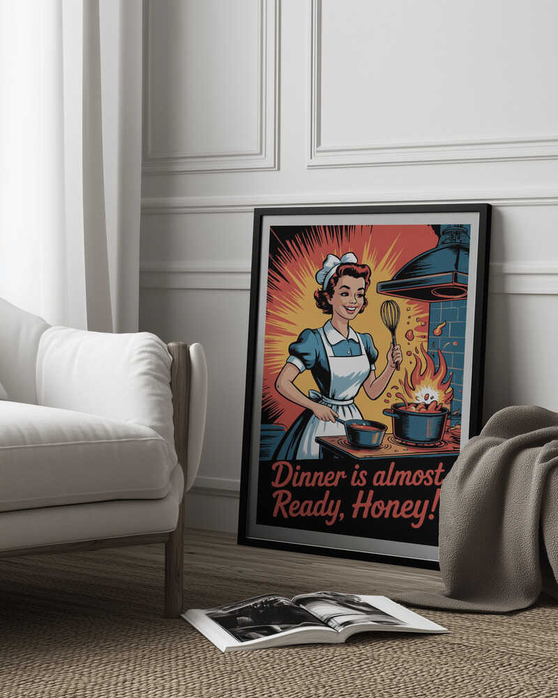 Retro Kitchen Whirl Poster