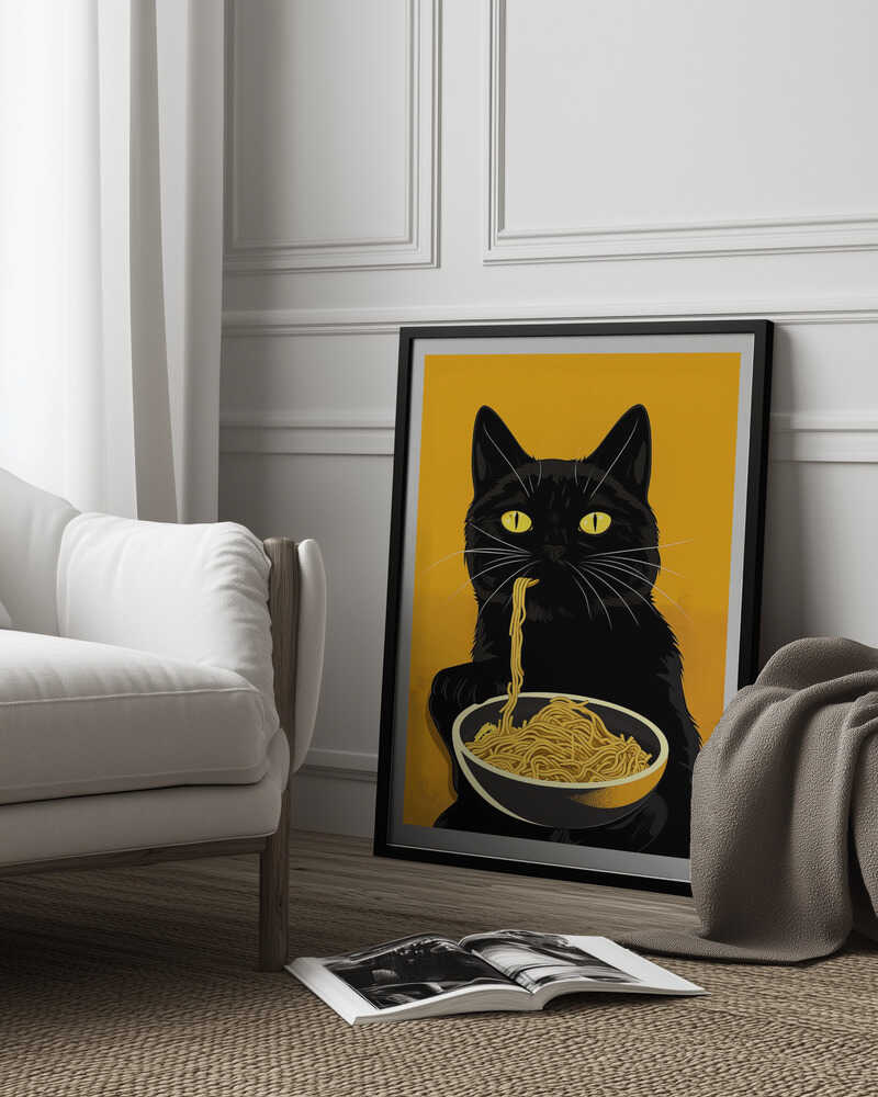 Noodle Cat No 2 Poster