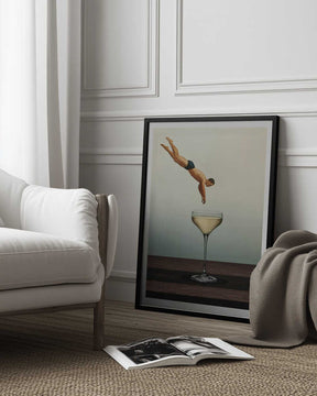 Champagne Dive Poster
