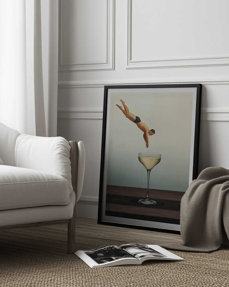 Champagne Dive Poster