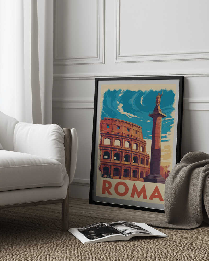 Roma Vintage Travel Poster Poster