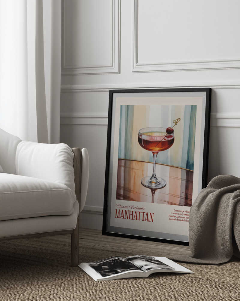Classic Cocktails - Manhattan Poster