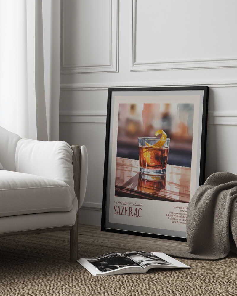 Classic Cocktails - Sazerac Poster